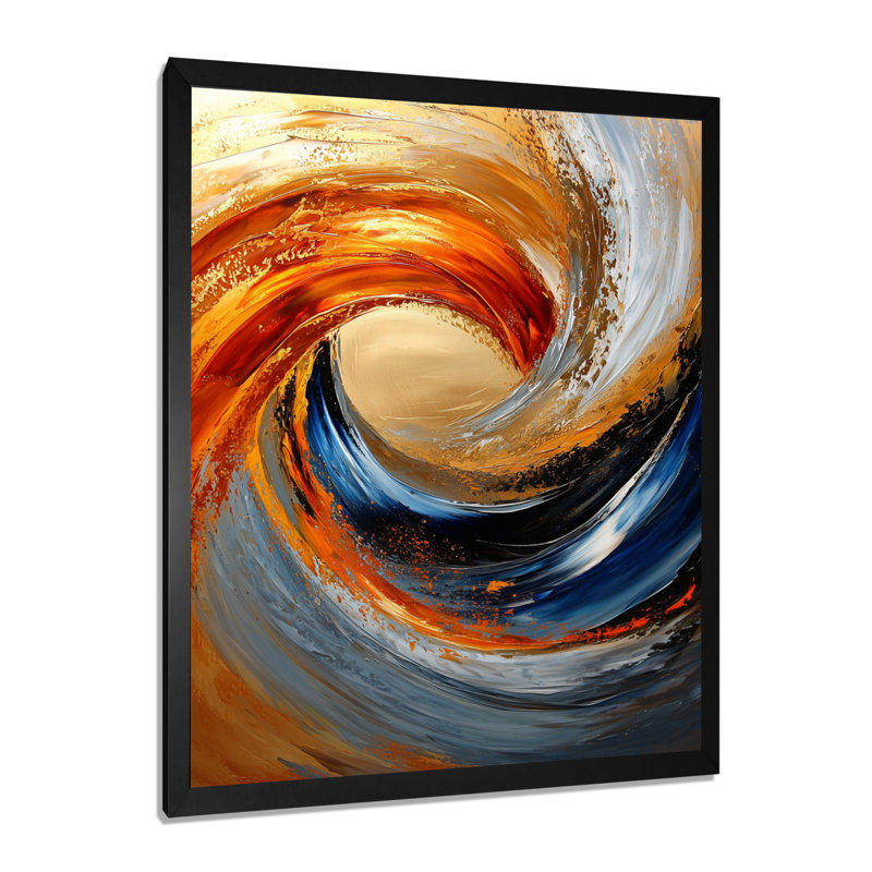Oprita - Abstract Canvas Art Print, Black, 20" H x 12" W, Single Picture Framed Print
