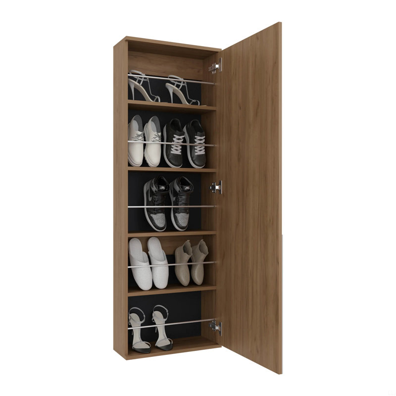 Range-chaussures avec miroir et 1 porte