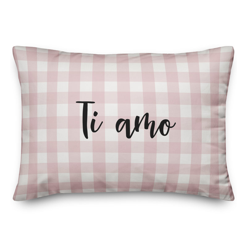  Coussin Ti Amo, Noir / Rose