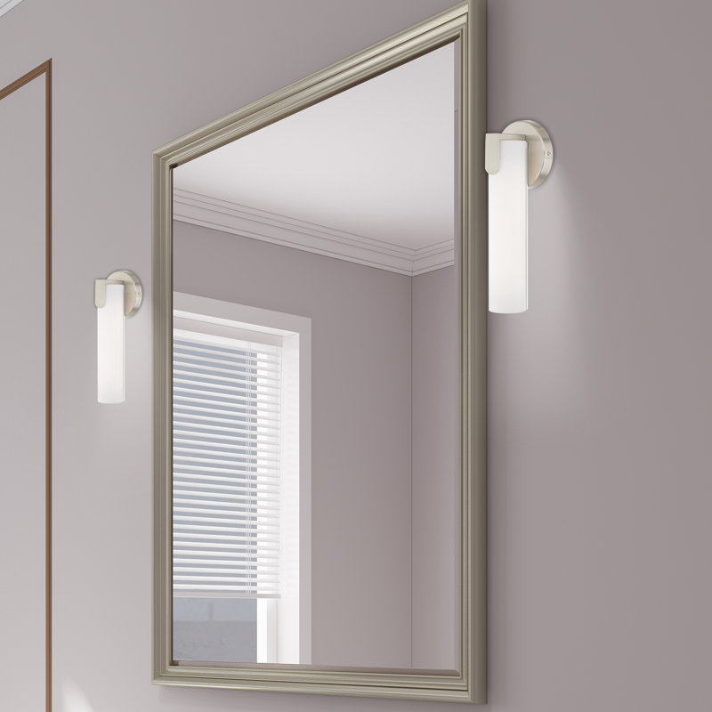 Brynlei Steel Flush Mounted Sconce, Brushed Nickel