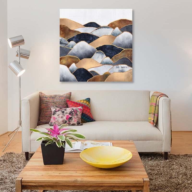 «Hills», reproduction sur toile, H 12 po x l 12 po x P 1,5 po, Pas de tapis, Toile tendue