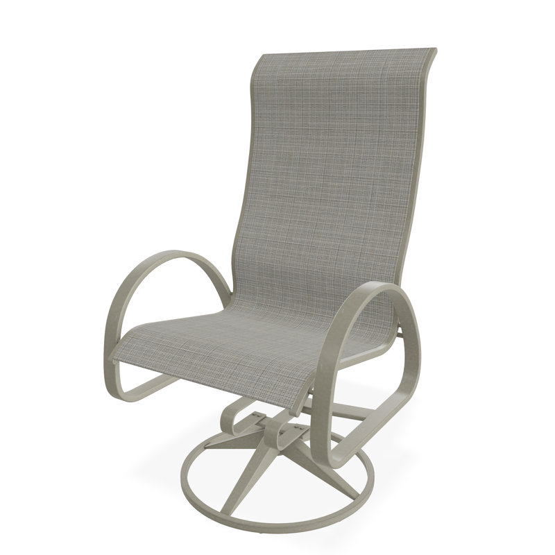 Aruba II Sling Aluminum Frame Supreme Swivel Rocker, Storm, Deacon