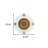 24" Circle Gold Acrylic Analog Wall Clock