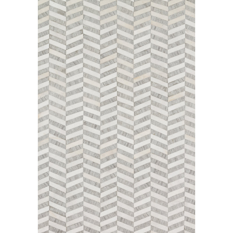Winnett Cowhide Geometric Indoor Rug, Rectangle 5' x 7'6"