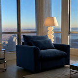 Deep Seat Single Sofa Accent Chair with Waist Pillow