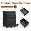 Classeur vertical en métal à 3 tiroirs - Rangement en acier robuste pour le bureau personnel, support pour imprimante, format A4 / lettre-467497235