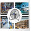 Ventilateur de sol de 18 po, ventilateur industriel de 3200 pi³ / min, 3 vitesses, grille de sécurité en acier durable, 1/8 hp, frappé à 360 °, pour fabrication, construction, entreposage avec certification de sécurité UL