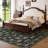 Area Rug, Floral Washable Rugs, Modern Style, Non-Slip Low-Pile Soft Floor Carpet for Bedroom, Living Room, Dining Room-1927822357