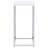 Edmund Square Accent Side Table White High Gloss and Chrome