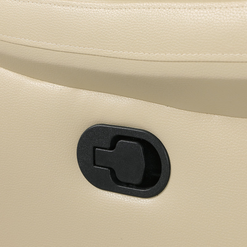Causeuse inclinable en cuir avec dossier en fibre