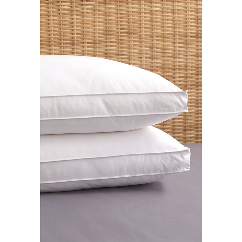 Hydesville PureAssure Allergen Barrier Down Alternative Medium Support Pillow with Gusset 2 Pack, 20" x 30"