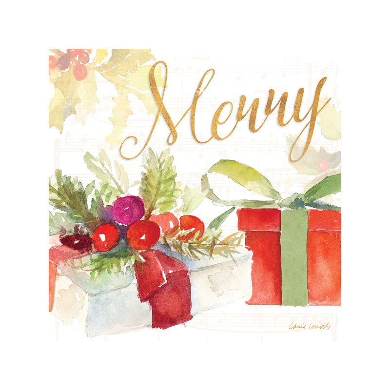 'Presents and Notes I' Painting Print on Wrapped Canvas, 45.72 cm H x 45.72 cm W x 1.91 cm D