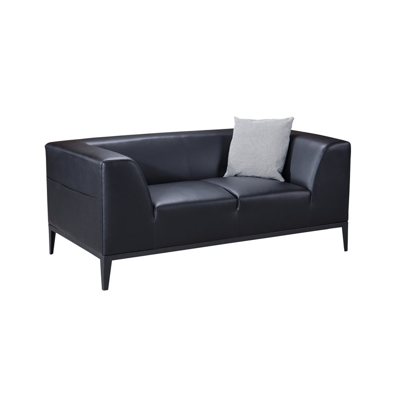 Causeuse Hogarth, Similicuir noir