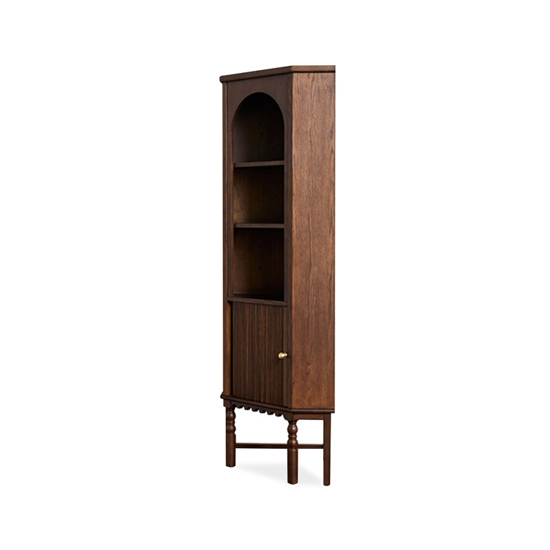 Retro Nut-Brown Solid Wood Display Stand