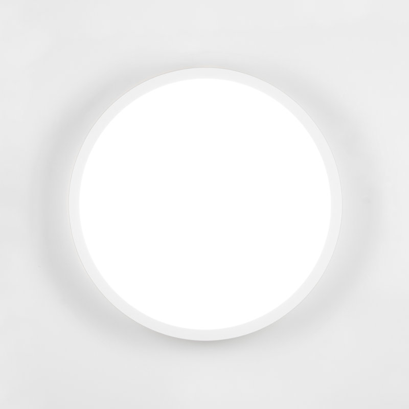 Demitra Glass Flush Mount, White, 8cm H x 47.5cm W x 47.5cm D