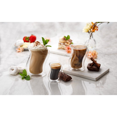 Joyjolt Pivot Double Wall Glass Espresso Mug, 2oz In Clear