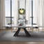 Ensemble de table de salle à manger 9 pièces Recline avec table de salle à manger extensible en pierre frittée de 110,23 po et 8 chaises en tissu-563794079-564613087
