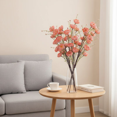 8 pièces de tiges de fleurs d'azalée artificielle 23,62 pouces, fausses fleurs réalistes pour la décoration de mariage, la décoration intérieure, les arrangements de vases et les décorations de fête
