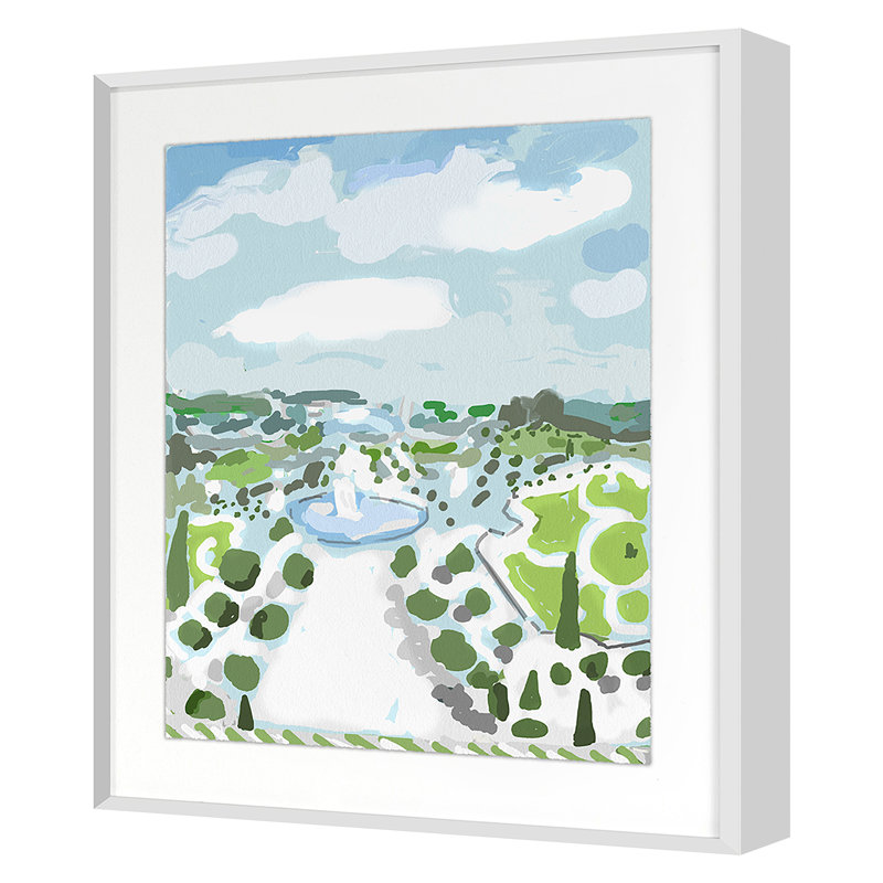 Garden Views 2 Print by Dana Gibson, White, 48" H x 40" W x 1.75" D