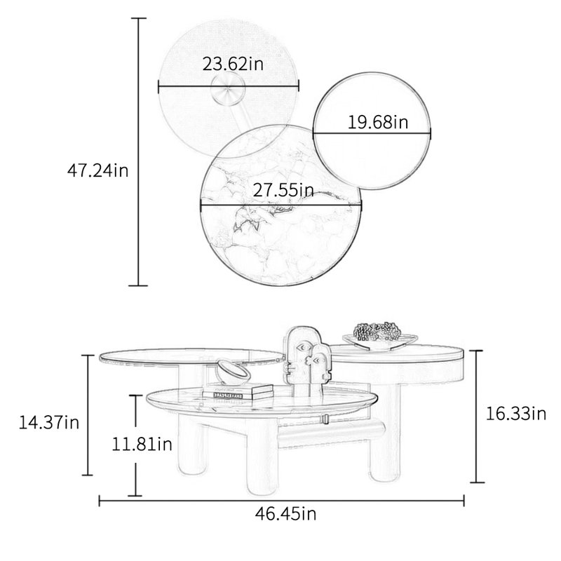 Modern creative design sense coffee table