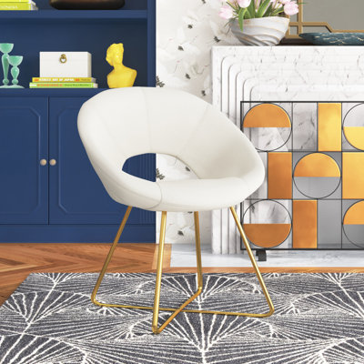 Paislee 23.2" Wide Velvet Papasan Chair by Etta Avenue