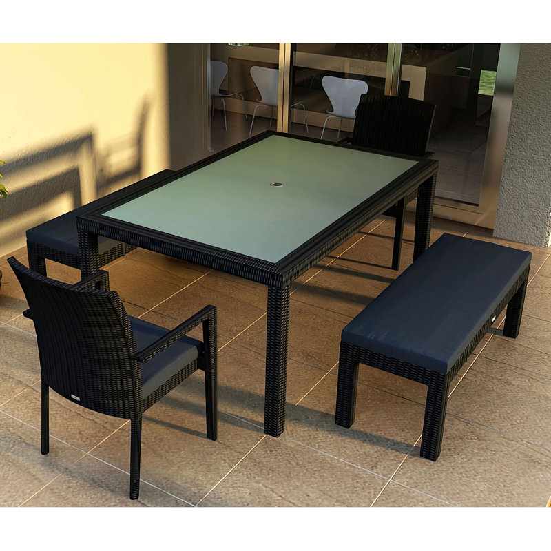 Ensemble repas 5 pièces avec coussins Subrern, Spectre indigo Sunbrella®