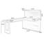 Bureau en bois massif brun et noir en forme de L-2052285608-2052285611