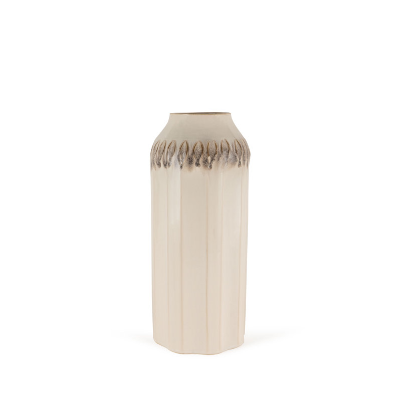 Ceramic / Porcelain Floor Vase, 17" H x 7" W x 7" D
