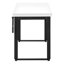 Bureau d'ordinateur réglable 48 po pour bureau à domicile, stratifié blanc / noir et métal, style moderne | Idée cadeau-1474982871