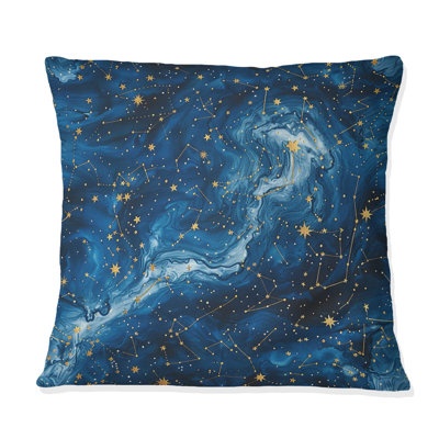 Coussin Blue Gold Space II - Marble