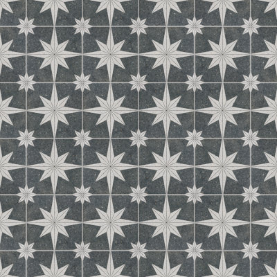 Compass Star 8" x 8" Porcelain Stone Look Wall & Floor Tile