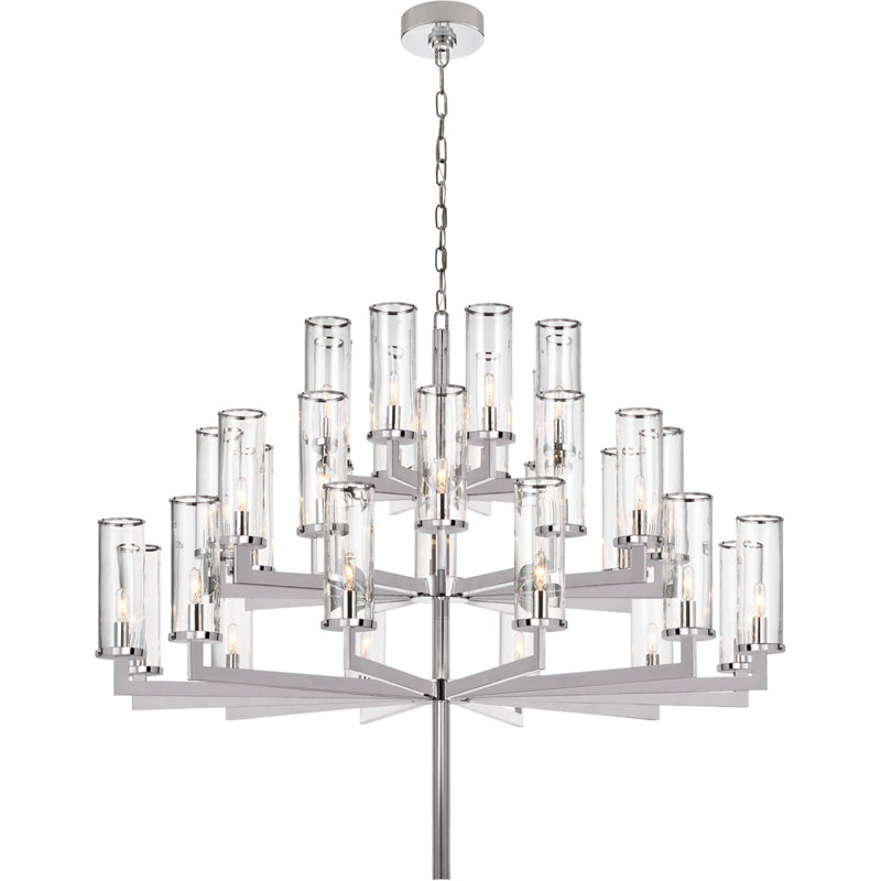 Kelly Wearstler Liaison Triple Tier Chandelier, Polished Nickel