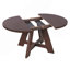 Ensemble de salle à manger de ferme 5 pièces, table ronde extensible pour la cuisine avec rallonge amovible de 18 pouces et 4 chaises de salle à manger rembourrées-1009026266