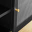 Niccolino Metal & Ribbed Glass Cabinet - Modern Deco Design