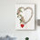 « rustique valentin coeur couronne i », reproduction de peinture à l’aquarelle sur toile tendue