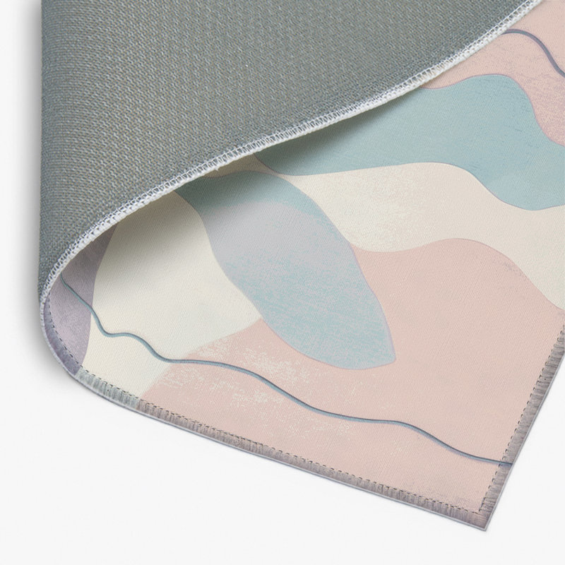 Tapis intérieur et extérieur rose Quartz Ripple, Rectangulaire 8 pi x 10 pi