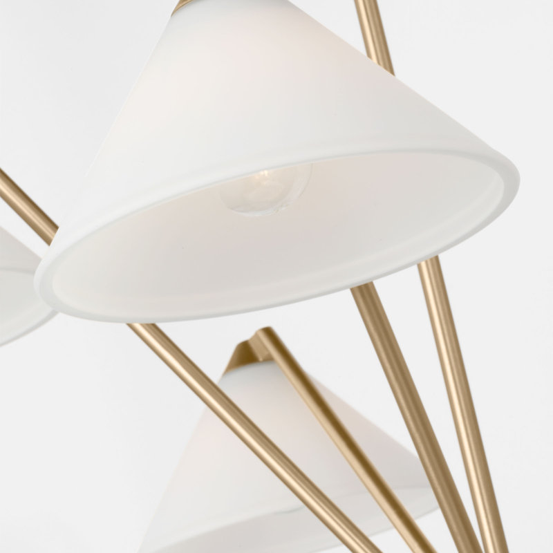 Werley Large Chandelier from Generation Lighting , Satin Brass