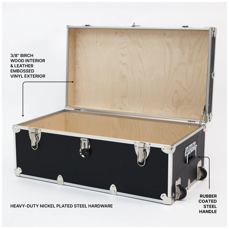 Grand coffre de rangement Essential, Noir