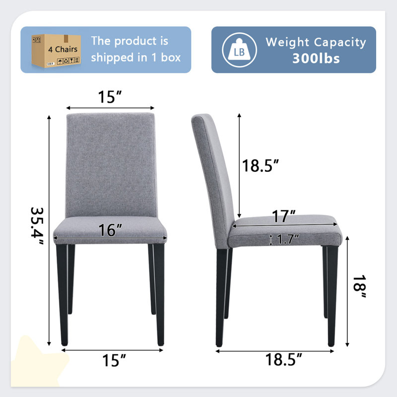 Chaise d'appoint rembourrée avec pieds en métal, 4