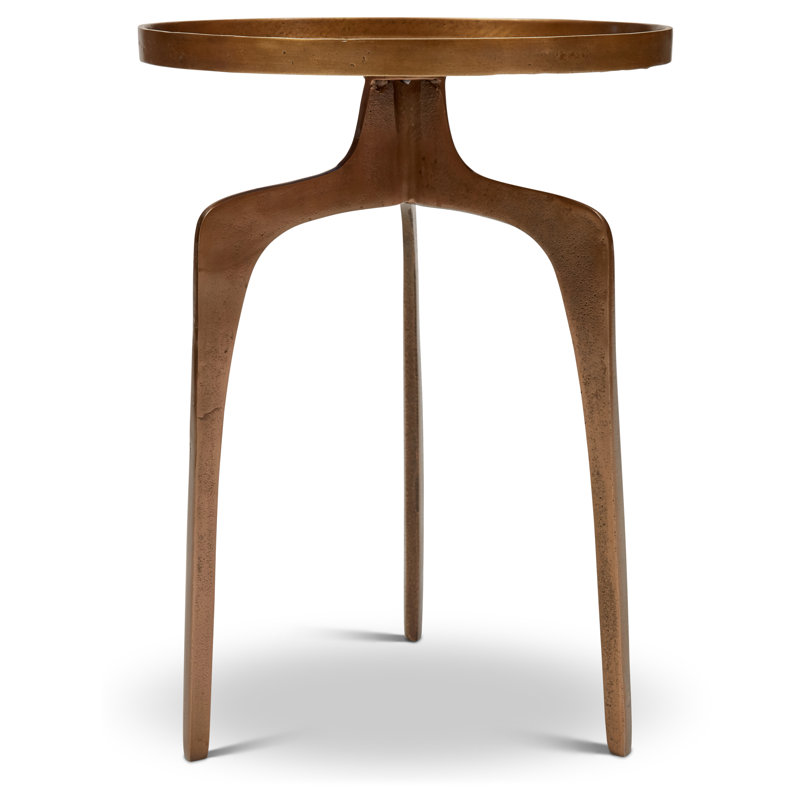Elements Vinya End Table, Vintage Brass