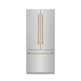 ZLINE Autograph 36 in. Black Stainless Refrigerator w/ Gray & Bronze Accents