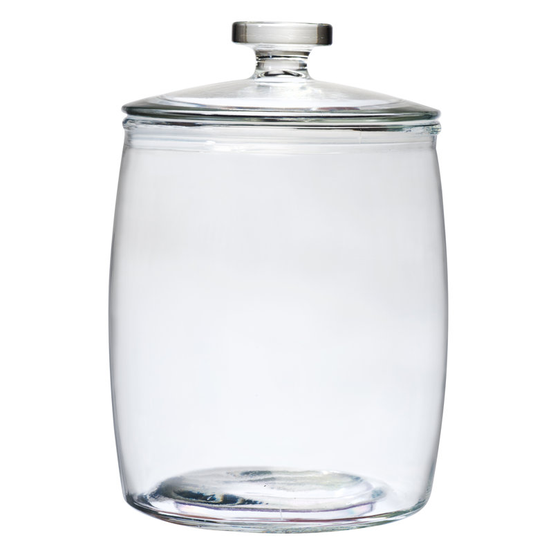Arlo Glass Jar, 10.5" H x 7" W x 7" D