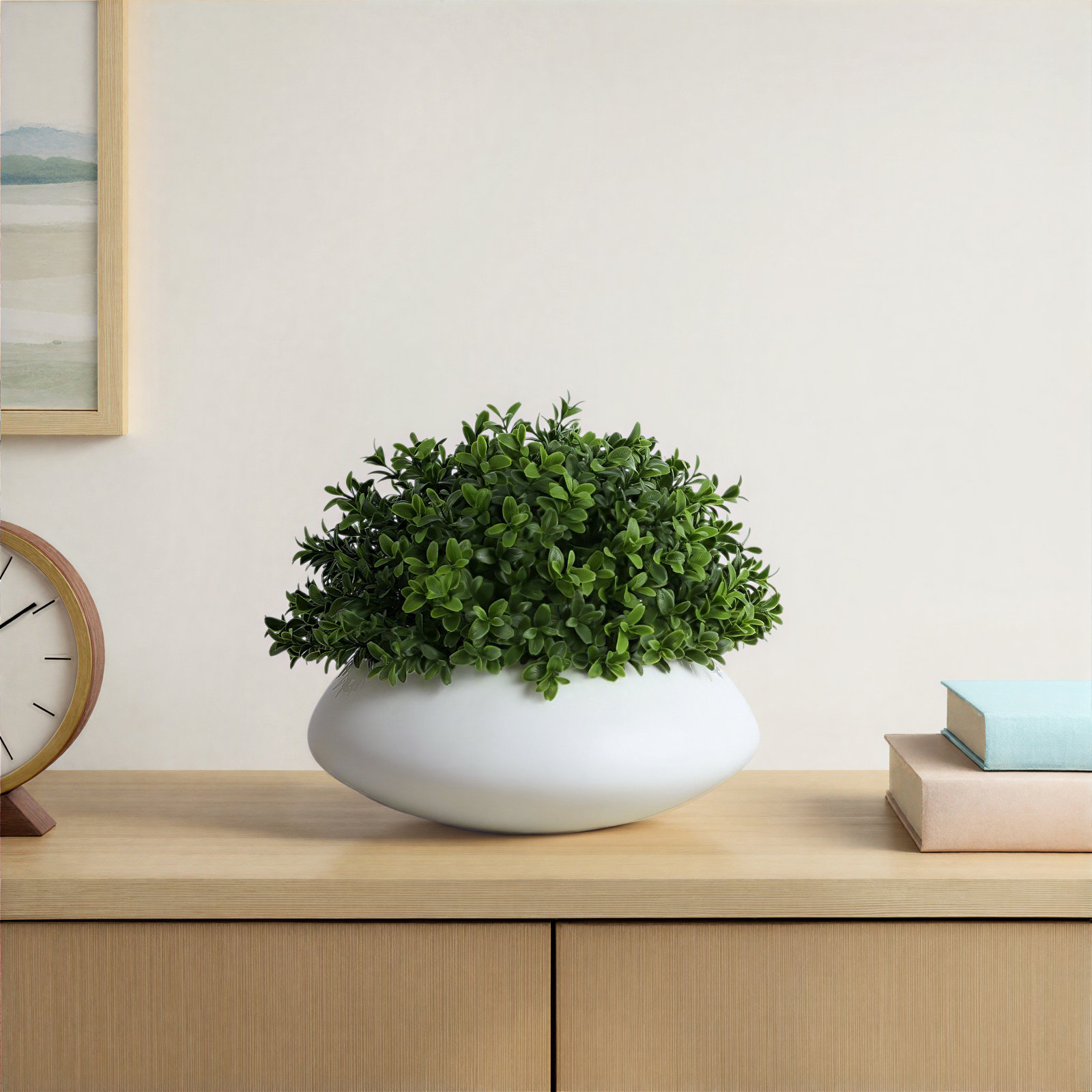 6" Artificial Boxwood Plant in Planter