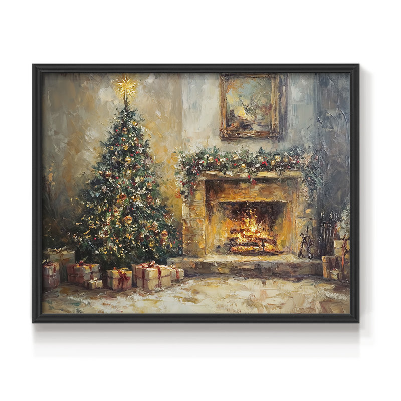 Chirstmas Art-CCCVII -Framed Print - Restickable, H 8 po x l 10 po, Noir, noir, noir, noir
