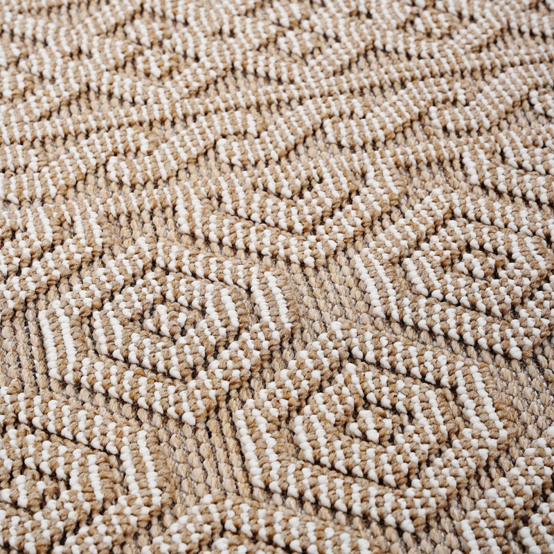 Area Rug, Collection Mocha / Geometric Indoor / Outdoor, Rectangle 5'3" x 7'6"
