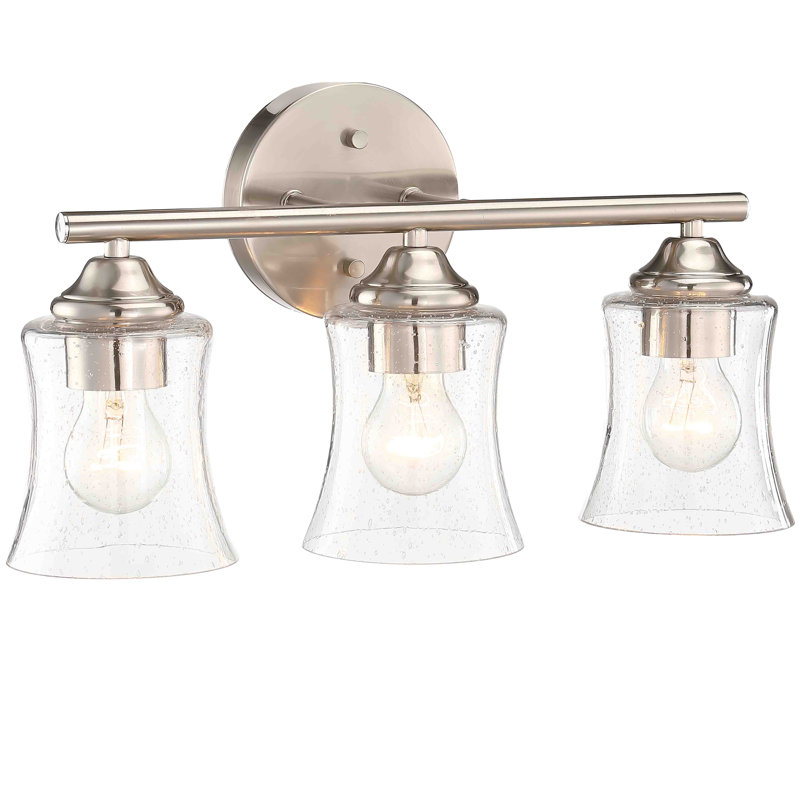 3-Light Dimmable Brushed Nickel Vanity Light