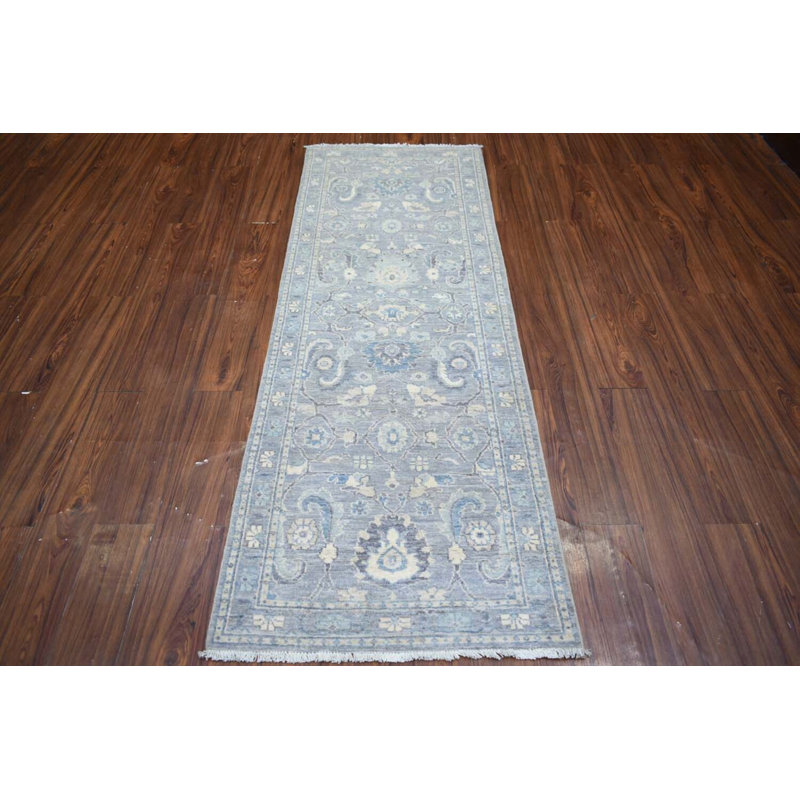 Oushak Collection, Transitional One-of-a-Kind Runner 2'7" X 7'6" Hand Knotted Area Rug