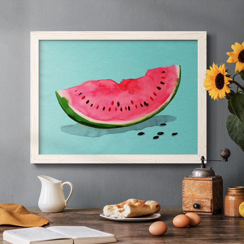 Summer Watermelon II, reproduction d'art sur toile, Blanc, H 14 po x l 20 po x P 1,5 po