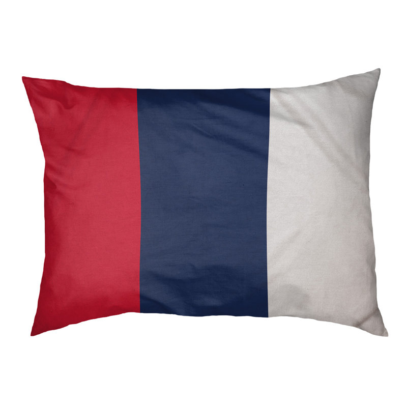 Oreiller pour chien Philadelphia, Petit (l 28 po x P 18 po x H 6 po), Noir / rouge