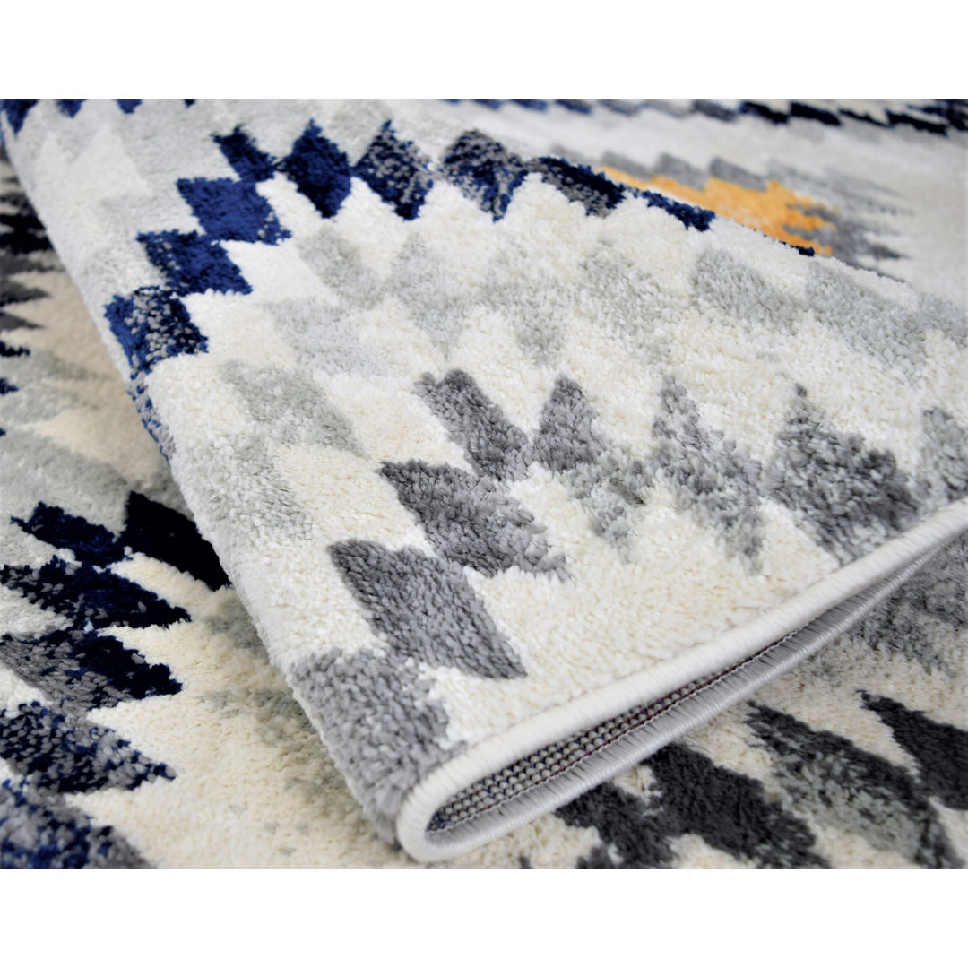 Bodrum Tribal Kilim Gold Area Rug Steelside™ Rug 